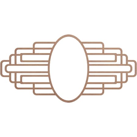 Ekena Millwork Wood Fretwork Pierced Medallion, 32"W x 16"H x 8 3/4"IW x 15 1/8"IH x 3/8"T, Wood (Paint Grade) CMWP32X16X0375EBMF